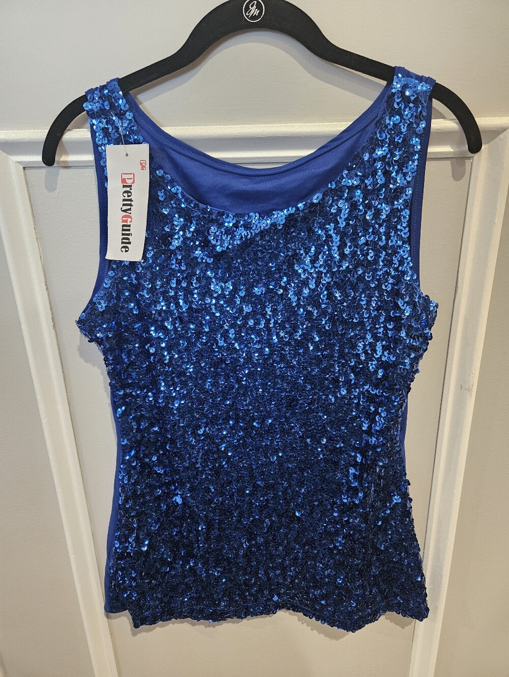 PrettyGuide shimmer blue sequin sparkle tank top.  New with tag. Size XXL